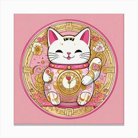 Triangle Geometric Clock Booble Marble Clock Frida Kahlo Clock Prismfold Clock Karma That Goes Around, Comes Around Circle Quote Clock Lucky Cat Clock (29) Canvas Print