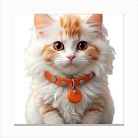 Orange Collared Cat Canvas Print