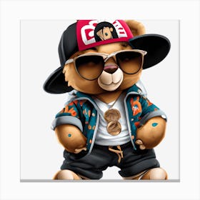 Hip Hop Bear Canvas Print