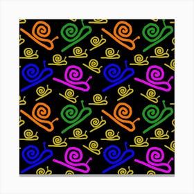 Colorful Snails Canvas Print