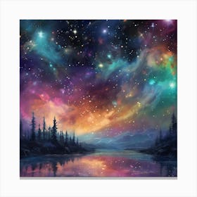 Galaxy In The Sky Canvas Print