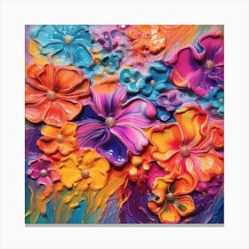 Colorful Flowers 1 Canvas Print