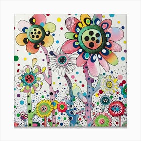 Flowers In The Garden Canvas Print