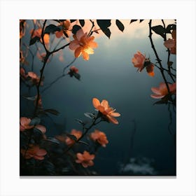 Sunset Flowers Canvas Print