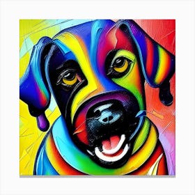 Rainbow Dog Canvas Print