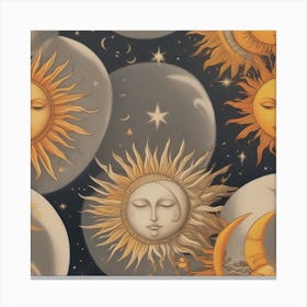 Sun And Moon Canvas Print