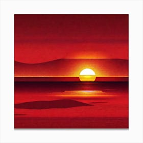 Sunset Over The Ocean 265 Canvas Print