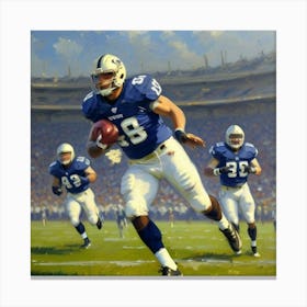 Thrill of the Game Football Hero in Full Armor Canvas Print