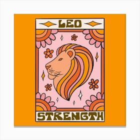 Leo Tarot Card Canvas Print