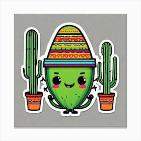 Mexican Cactus 1 Canvas Print