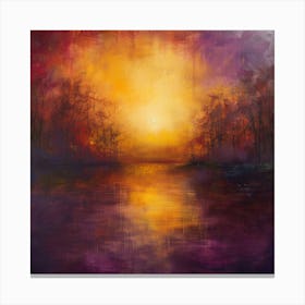 Sunset Over The Water 8 Canvas Print