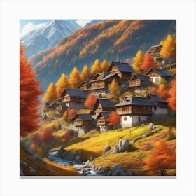 Autumn Village 51 Canvas Print