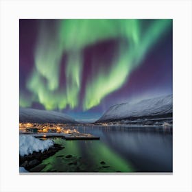 Aurora Borealis In Norway Canvas Print