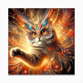 Feline Cat Creative Artwork Illustration 58 Canvas Print