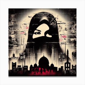 Islamic Woman Jerrusalem Canvas Print