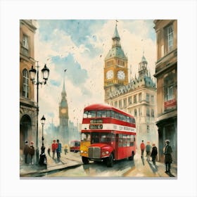 London Bus 1 Canvas Print