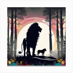 Lion And Lioness Canvas Print