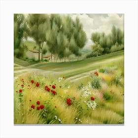 Field Of Flowers Canvas Print