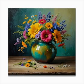 Flowers In A Vase 1 Canvas Print