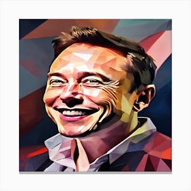 Portrait Of Elon Musk Canvas Print