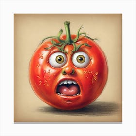 Tomato Face 1 Canvas Print