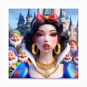 Snow White And The Seven Dwarfs 3 Canvas Print