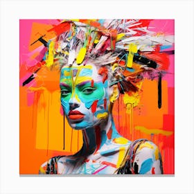 Abstract Portrait Of A Woman 16 Canvas Print