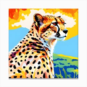 Colourful Cheetah Canvas Print