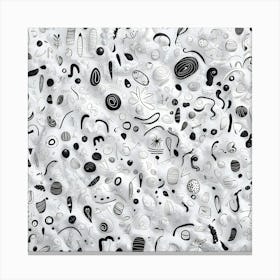 Abstract Black And White Pattern Canvas Print