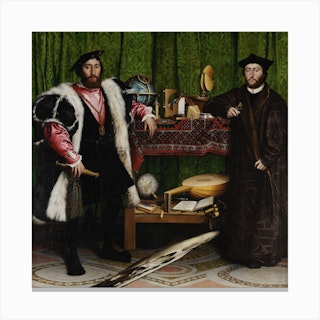 The Ambassadors, Hans Holbein Canvas Print