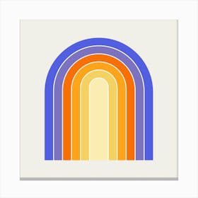 Retro Arches Rainbow Canvas Print