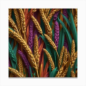 Seamless Pattern Of Wheat Canvas Print