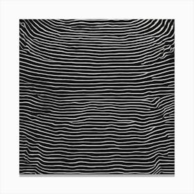 Monochrome Snake Straight Line (2) Canvas Print