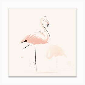 Flamingo drawing Canvas Print