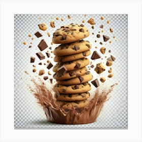 Chocolate Chip Cookie Explosion Canvas Print