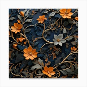 Abstract Floral Wall Art Canvas Print