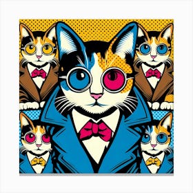 Cats In Suits Canvas Print