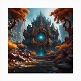 Castle In The Forest Canvas Print