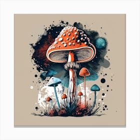 Mushroom Painting Canvas Print