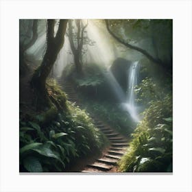 Stairway To The Forest Canvas Print