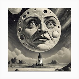 A Trip To The Moon By Georges Mlis Lushill St 1 Canvas Print