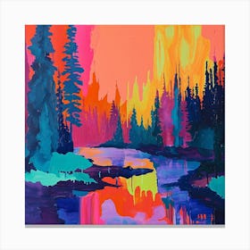 Colourful Abstract Oulanka National Park Finland 2 Canvas Print