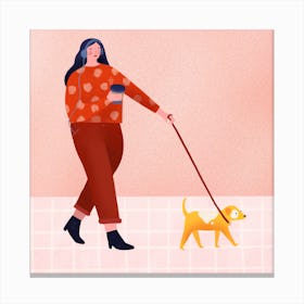Dog Walk Canvas Print