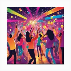 Party Vector Illustration Canvas Print