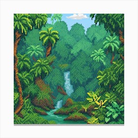 Pixel Jungle 1 Canvas Print