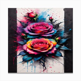Colorful Roses 1 Canvas Print