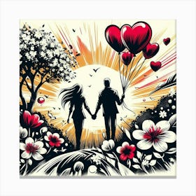 Happy couple 7 Canvas Print