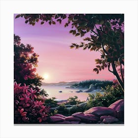 Pink Sky Over The Bay Canvas Print