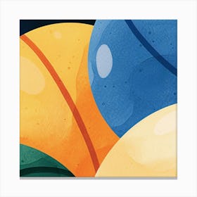 Watercolor Basketballs Canvas Print