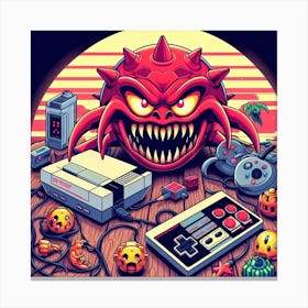Nintendo Monster Canvas Print